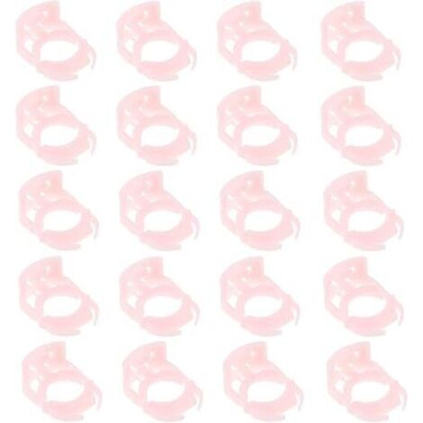 20pcs Clips de Retenue Conduite de Carburant Voiture 7L3Z9S317B Clip de Fixation Guide de Tuyau en Plastique Pièces de Rechange Conduite de Carburant Automobile, Rose