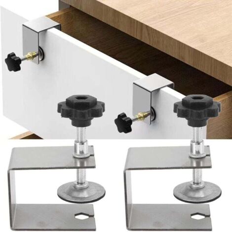 Pinces D'Installation pour Façade de Tiroir, 2 Pinces de Fixation pour Installation de Façade de Tiroir Clips de Fixation pour Façade de Tiroir à Réglage Facile Professionnels,