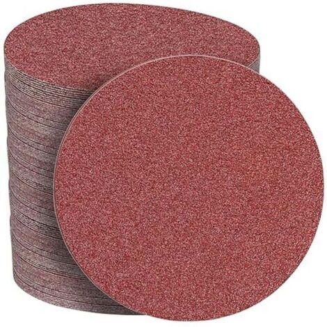 Disques Abrasifs 150mm Grain 80 Papier Poncer 50 Pièces no Trous Disque Poncage pour Ponceuse Excentrique (1/4)