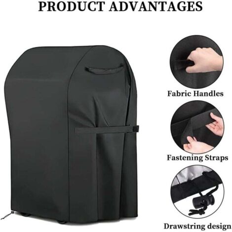 Housse de protection pour barbecue, housse de barbecue extérieur, housse de barbecue imperméable, protection anti-UV, vent et eau, 76x66x110cm (1/4)