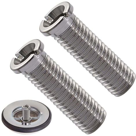 2 Pièces Argent Vis pour Panier D'évier Acier Inoxydable Vis Creuse Vis de Bonde, pour Bonde evier cuisine Lavabo cuisine Accessoires pour évier de cuisine, M12 x 30 mm