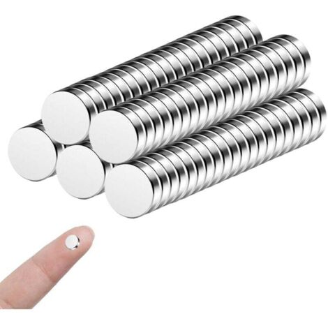 100 Pcs 6x2mm Aimants Ronds Extrêmement Puissants, Petits Aimant Frigo Néodyme Puissants, Magnets Mini Aimants,pour Réfrigérateur, Images,Bricolage, Carte, Tableau Blanc, Calendrier