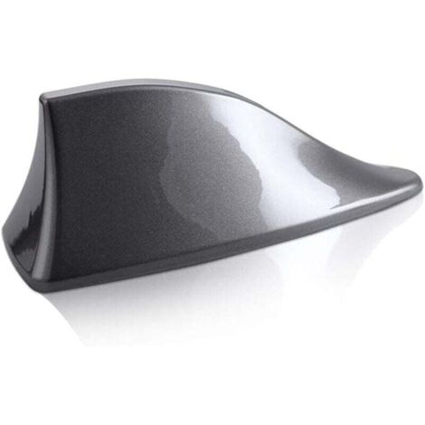 Antenne de Voiture Universelle en Forme d’aileron de Requin - Antenne Radio FM/AM avec Base adhésive étanche pour Auto SUV Camion Van (Gris)