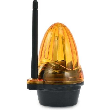 Feu Clignotant Lampe d'Avertissement Universel pour Motorisation Portail 12V-265V AC/DC Feu Stroboscopique de Sécurité à LED Ambre Compatible avec Moteurs de Portail Coulissant/Battant