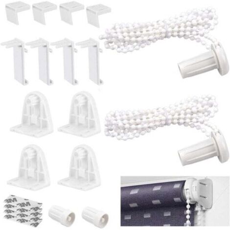 Lot de 16 supports de rouleau pour fenêtre, support de pince de 17 mm pour store enrouleur Klemmfix, pièces détachées, support de pince double pour store enrouleur occultant et fenêtre en bois