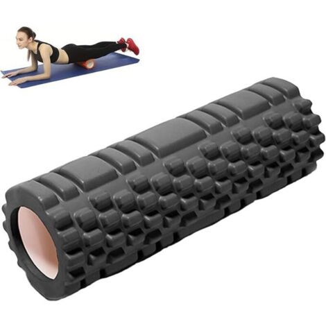 Rouleau de massage pour fascia, dos, colonne vertébrale, dos pour soulager les tensions musculaires, pour le dos, la colonne vertébrale, les jambes (30 x 10 cm)