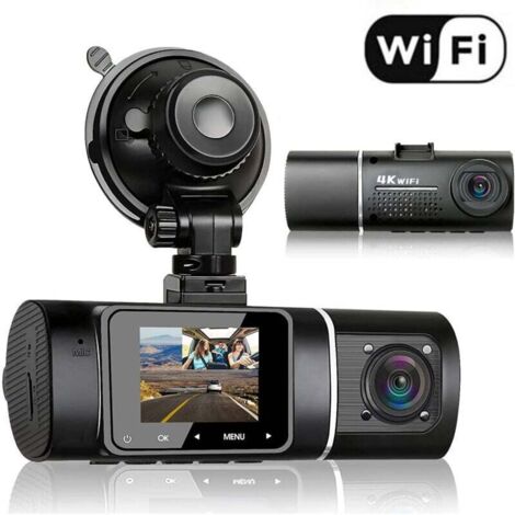 Caméra de Voiture 310° Grand Angle Full HD Double 1080P Dash Cam, Capteur G, Enregistrement en Boucle, HDR, Détection de Mouvement (1/4)