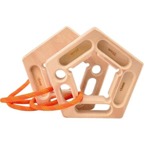 Planche D'entraînement D'escalade Suspendue (hangboard) En Bois - Pour Main, Poignet, Avant-bras