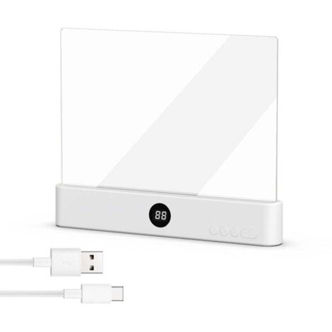 Lampe de livre plate, Panneau de Lampe de Lecture à LED, pour Lecture de Nuit au lit, Lampe de page de livre, Protection des Yeux Portable Book Light - Blanc (1/4)