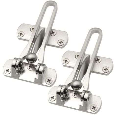 Verrou de sécurité pour porte d'entrée, lot de 2 verrous de sécurité enfant, verrou de renforcement pour la maison, convient aux portes tournantes et aux portes d'hôtel, en alliage d'aluminium massif