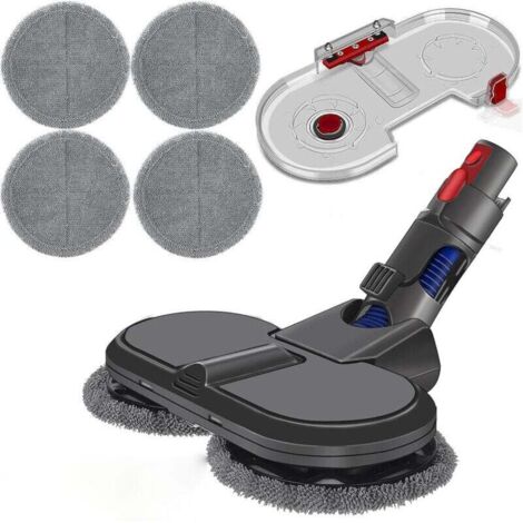 Brosse Lavante Sol compatible pour dyson V8 V10 V11 Aspir, Polissage, Lavage à Sec et Humide pour Sol en Marbre Parquet compris Chiffon en Microfibre et Réservoir d'eau (1/4)