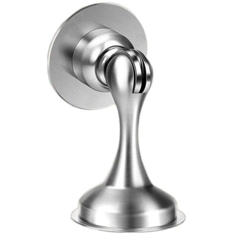 Butées de porte magnétiques - Lot de 4 butées de porte robustes en acier inoxydable pour le haut et le bas de la porte - Montage mural et au sol, aucun perçage requis. Adhésif 3M et vis. Aimant puissa
