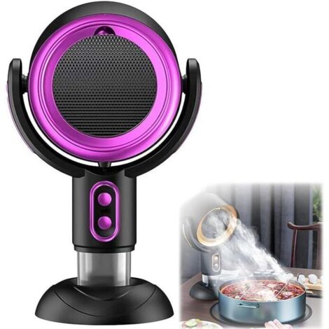 Purificateur Smoke Away, Ventilateur Puff Chill pour Fumer À L'intérieur, Purificateur d'air Fumée Ventilateur, Portable Cuisine Ventilateur d'extraction, Élimine Efficacement Les Odeurs(Purple,Rechar