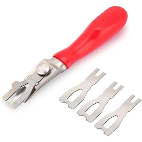 Outil de coupe de soudure de plancher, trousse à outils de coupe de soudure de plancher de vinyle de PVC Tondeuse de coupe de plancher avec 3 lames