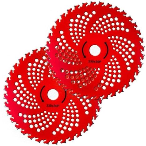 Lot de 2 lames en carbure de 9 pouces (23 cm) à 36 dents, sans marque, pour débroussailleuses, coupe-bordures et débroussailleuses classiques.