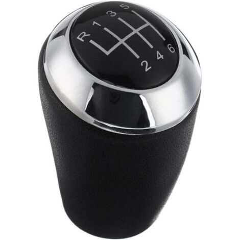 Pommeau de levier de vitesse en cuir à 6 vitesses, chromé, pour Mazda 3 BK BL CW 6 5 3 Series CX-7 MX-5