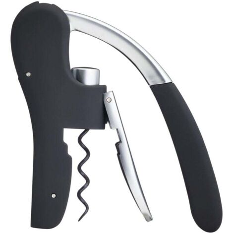Tire-bouchon de luxe avec coupe-capsule intégré, argent