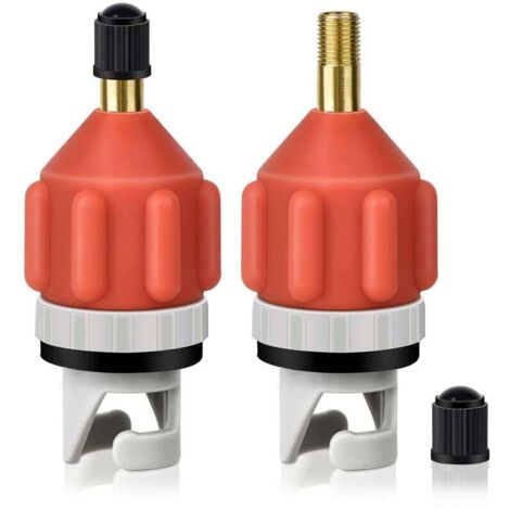 Ensemble de 2 pièces, adaptateur de gonflage pour paddleboard, adaptateur de valve d'air puissant pour bateaux gonflables, accessoires de kayak de haute qualité, gonflage et dégonflage rapides