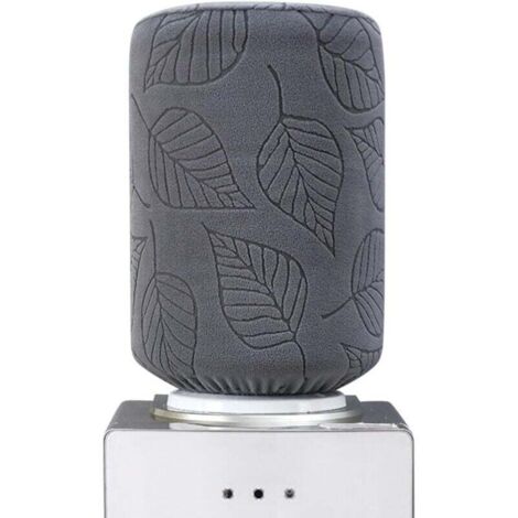 Housse extensible 3D en forme de feuille pour seau d'eau, housse élastique réutilisable pour bouteille d'eau, idéale pour la maison, l'hôtel et le restaurant (gris foncé) (1/4)
