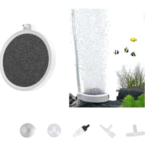 Aquarium Pierre a Air, Diffuseur d'air pour Aquariophilie, pour Silencieux Diffuseur Oxygène pour Poissons, crevettes et Plantes hydroponiques (80mm, Pompe à air Non Inclus)