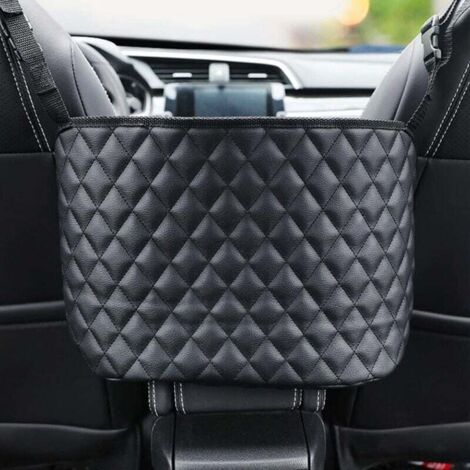 Sac de rangement pour dossier de siège auto, grande capacité, organiseur de sac à main en cuir
