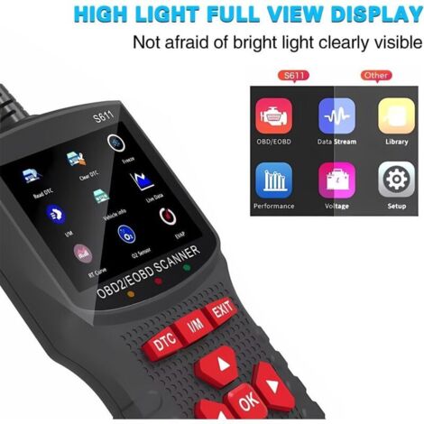 Outil de diagnostic automobile avec scanner OBD2, lecteur de codes de ...
