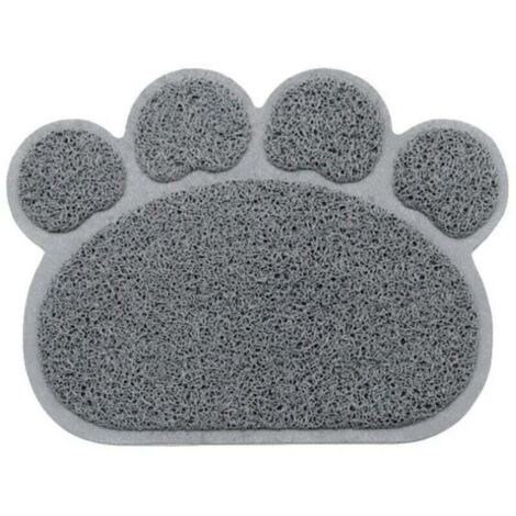 2pcs Tapis Extérieur de Toilette en Forme Patte pour Chat 40 x 30 cm