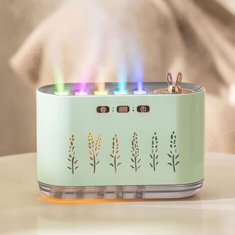 Humidificateur à brume fraîche à 5 buses avec capteur musical et diffuseur de lumière LED 20 couleurs, diffuseur d'huiles essentielles 700 ml avec arrêt automatique, diffuseurs d'arômes et humidificat