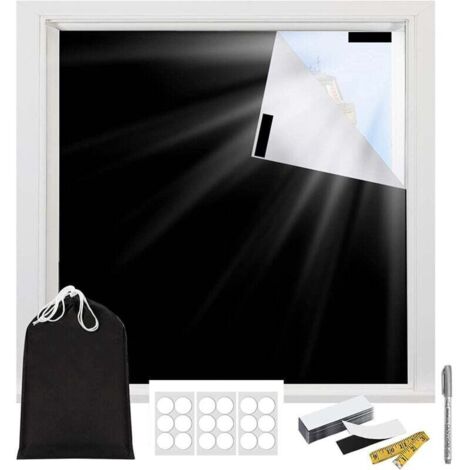 Rideaux occultants portables (lot de 1), 118 po x 57 po, rideaux de voyage pour chambres, peuvent être coupés pour s'adapter à toutes les fenêtres et conviennent aux chambres d'enfants.