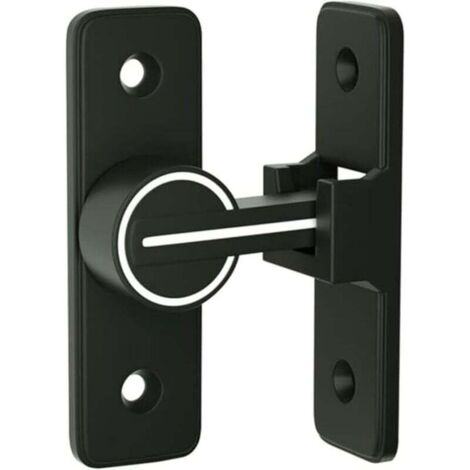 Verrou Serrure de Fermeture Porte Interieure Coulissante de Lumineux, 90° Loquet de Crochet a Porte Bascule, Boulon de Verrouillage de Boucle Moraillon Antivol, pour Porte, Fenêtre (90 Degrés) (1/4)