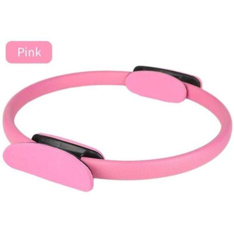 Cercle de Pilates Fitness - Anneau de Pilates de 33 cm pour cibler le renforcement des adducteurs, des bras et des muscles abdominaux (rose)