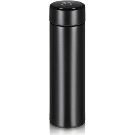 Gourde isotherme 500 ml, tasse de voyage, acier inoxydable 304, gobelet intelligent tactile, étanche, garde les boissons chaudes et froides, gourde de sport pour le vélo, la salle de sport et la maiso (1/4)