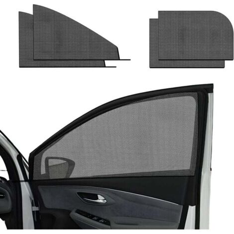 Lot de 4 pare-soleil de voiture, pare-soleil automatiques en maille respirante pour lunette arrière, pare-soleil anti-UV pour bébés et enfants, rideaux de camping en voiture, protection de la vie priv (1/4)