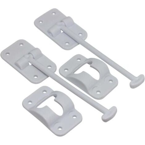 Lot de 2 : Support de porte en T pour porte de chargement de caravane/remorque (blanc) (1/3)