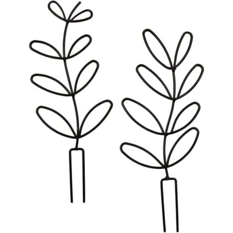 Lot de 2 supports pour plantes grimpantes en pot, design en forme de feuille, pour plantes grimpantes, fleurs et jardiniers.