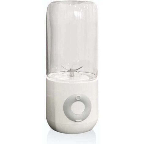 Mini blender portable - 500 ml - Extracteur de jus - Rechargeable par USB - Idéal pour les déplacements - Format mini - Blanc