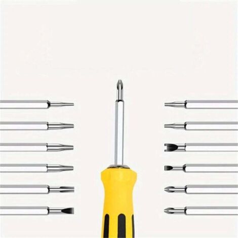 Tournevis Multifonction 16 En 1 - Embouts Torx, Croix, Plat, Triangle, Y, Magnétique