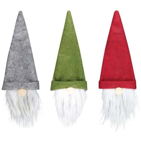 Cimier de Sapin en Forme de GNOME, Grandes Décorations de Père Noël 83,8 Cm, Décorations de Noël en Peluche pour Table Intérieure, Chambre à Coucher, Fête (A