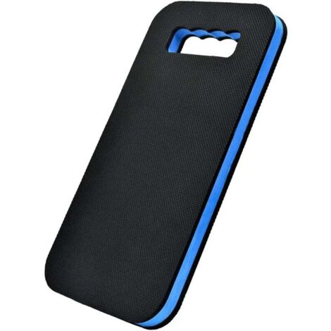 Deux genouillères avec poignées, genouillères en mousse ultra-épaisse, genouillères imperméables pour le jardinage, les machines, le bain de bébé, le sport et le yoga, 45212,5 cm, (bleu et noir) (roug