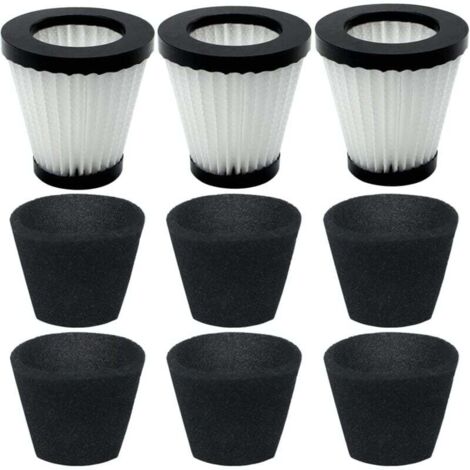 Compatible avec le modèle Dirt Devil Scorpion SD20005RED, filtre à adsorption F117 SD30025B BD22025, référence similaire AD40117 (lot de 3 filtres HEPA et lot de 6 filtres en mousse) (1/4)
