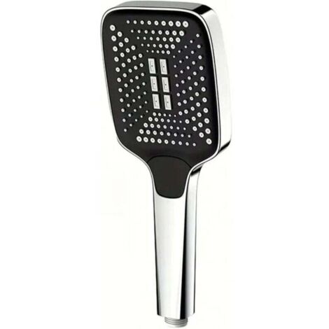 Pommeau de douche à grand débit, 4 modes réglables, pomme de douche à économie d'eau haute pression, mélangeur de douche, accessoires de salle de bains, argent