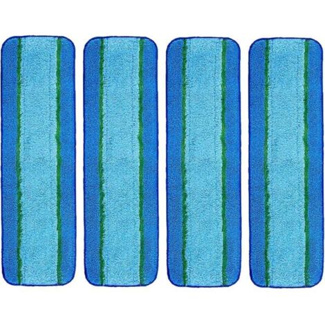 Compatible avec les paquets de 4 lingettes de nettoyage en profondeur pour la gamme de balais Bona, lingettes de nettoyage en profondeur réutilisables en microfibre, recharges de balai pour parquet et