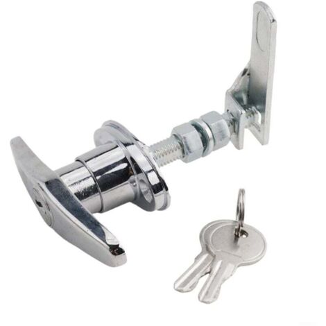 Ensemble de serrure à poignée en T en alliage de zinc avec clé, pour porte de camion et de garage, permet de sécuriser la bâche du camion, installation facile