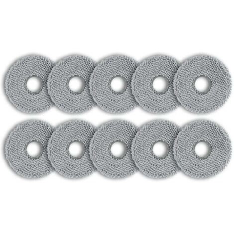Lot de 10 lingettes de nettoyage pour balai à franges - Compatibles avec les modèles Dreame L10S Ultra, L10 Ultra, L10S Pro et Xiaomi X10+ - Lingettes de nettoyage humides réutilisables et lavables