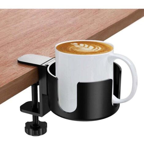 Porte-gobelet - Porte-gobelet de bureau en alliage d'aluminium, porte-bouteille de bureau réglable, facile à installer, porte-gobelet pour eau, boissons, tasses à café