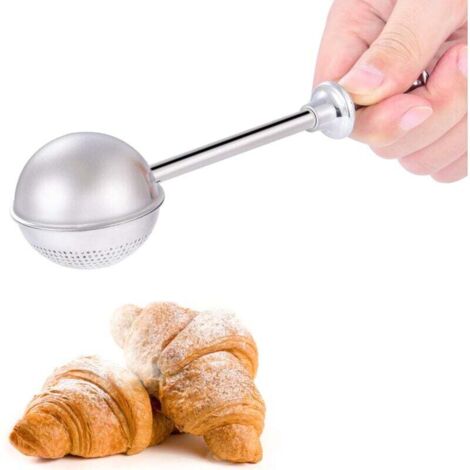 Tamis à farine, tamis à farine en acier inoxydable pour la pâtisserie, tamis à pâtisserie à une main, tamis à farine de haute qualité, support pour la farine de pâtisserie, permet de tamiser rapidemen