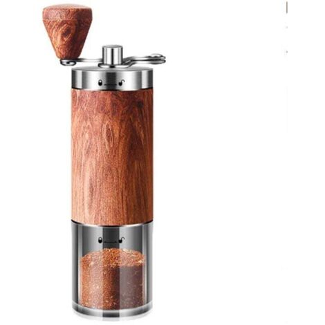 Moulin à café manuel - Moulin à café à manivelle en acier inoxydable - Pour expresso, cafetière à piston, café filtre - Moulin à café portable pour la maison, le camping et les voyages