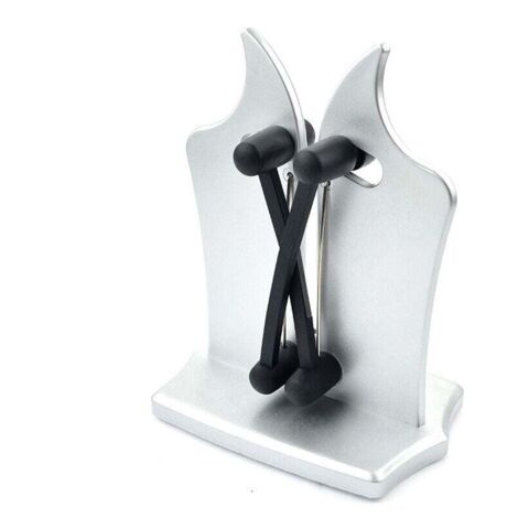 Knife Sharpener - Multi-Blade Manual Steel Sharpener - For All Types of Knives - Grey