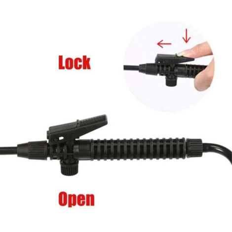 Poignée de pulvérisateur à gâchette de 175 mm pour pistolet agricole - Accessoire de lance de pulvérisation pour jardin et extérieur (noir) (1/3)