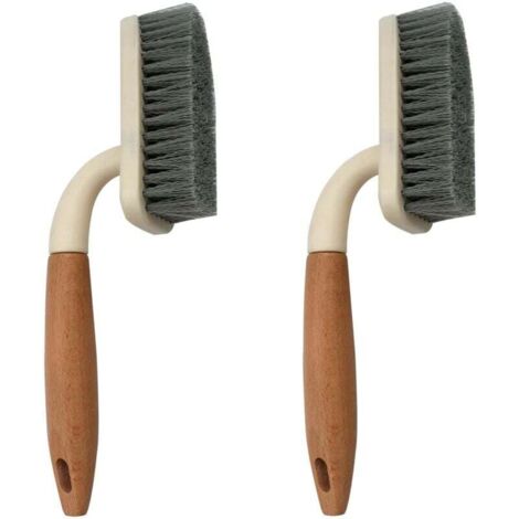 Ensemble de 2 brosses de sol robustes - brosses pour nettoyer les recoins, les placards, les éviers, les salles de bain et les douches